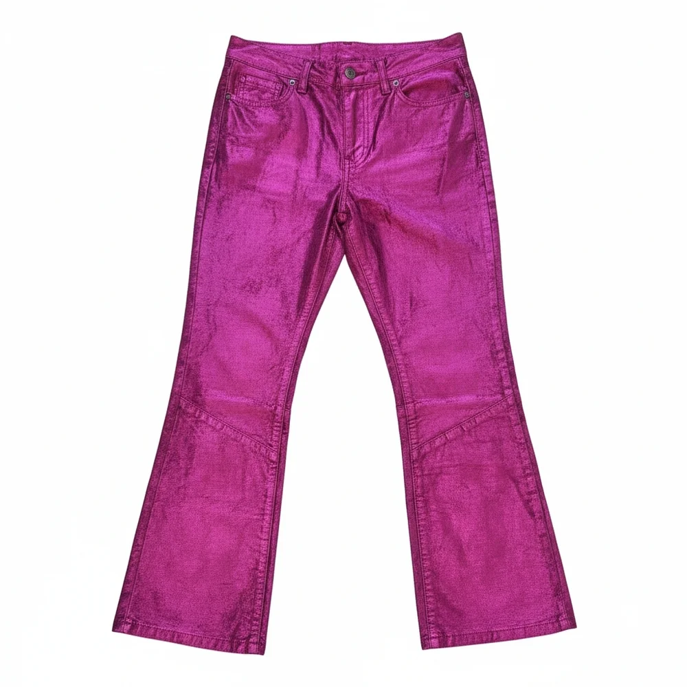 Free People Cropped Velvet Pants Size 28 - Picture 7 of 10
